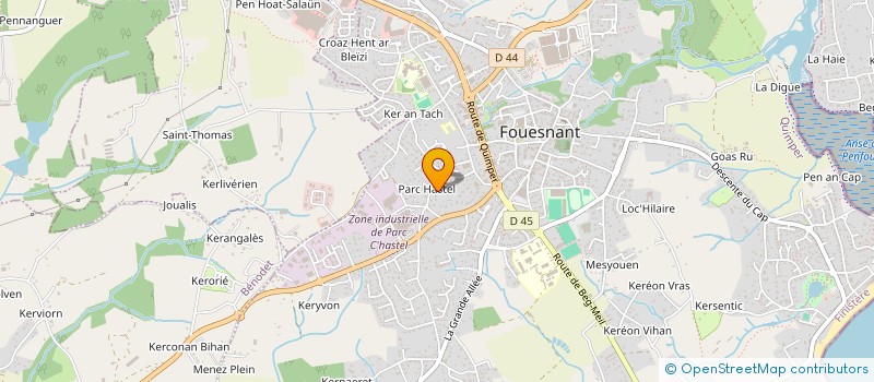 localisation de l'entreprise ELEUTHERIA 1  FOUESNANT