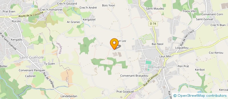 localisation de l'entreprise ELEVAGE AVICOLE DE CRECH MIN à PENVENAN