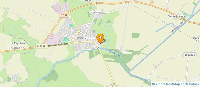 localisation de l'entreprise ELEVAGE AVICOLE DE LA BOUTONNE à TONNAY-BOUTONNE