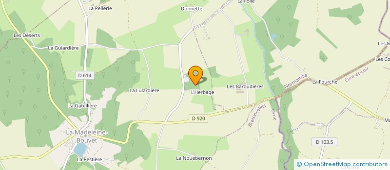 localisation de l'entreprise ELEVAGE COEUR DU PERCHE à LA MADELEINE-BOUVET