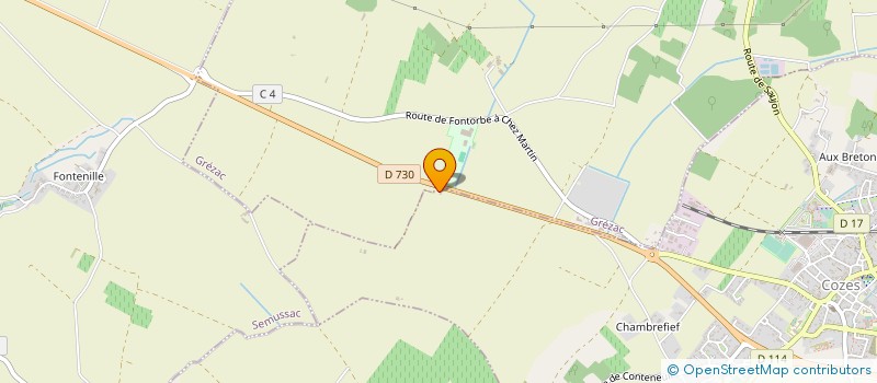 localisation de l'entreprise ELEVAGE DE BELLEVUE  GREZAC