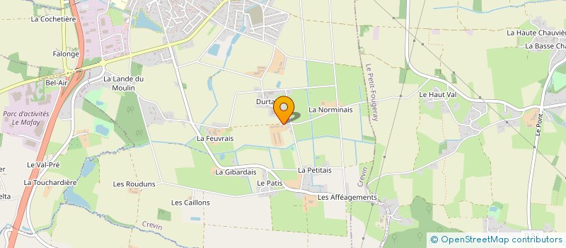 localisation de l'entreprise ELEVAGE DE DURTAL à CREVIN