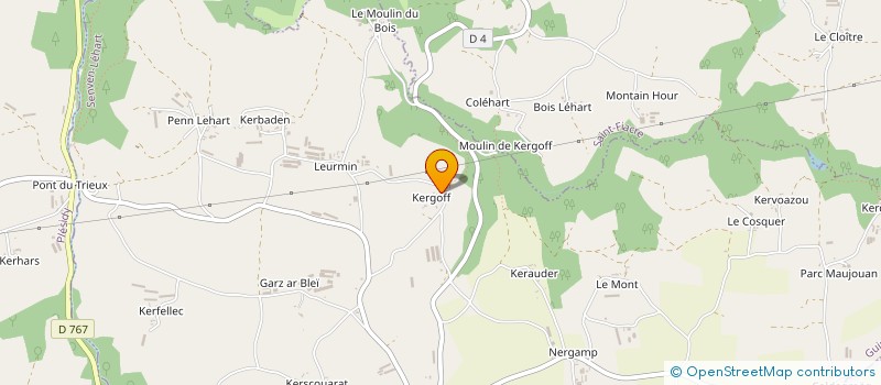 localisation de l'entreprise ELEVAGE DE KERGOFF à SENVEN-LEHART