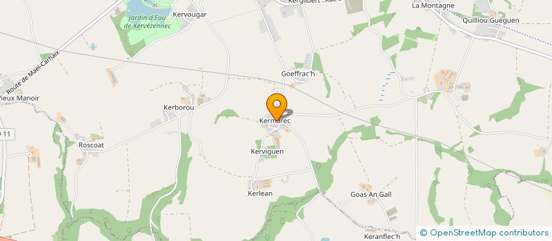 localisation de l'entreprise ELEVAGE DE KERMAREC à MAEL-CARHAIX