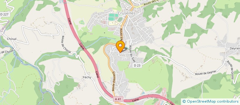 localisation de l'entreprise ELEVAGE DE L'ECHO DES USSES  CRUSEILLES