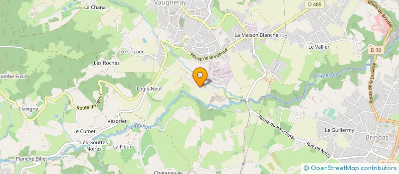 localisation de l'entreprise ELEVAGE DES AUMONES à VAUGNERAY