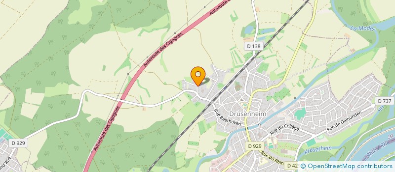 localisation de l'entreprise ELEVAGE DU BON POUSSIN D'ALSACE - à DRUSENHEIM