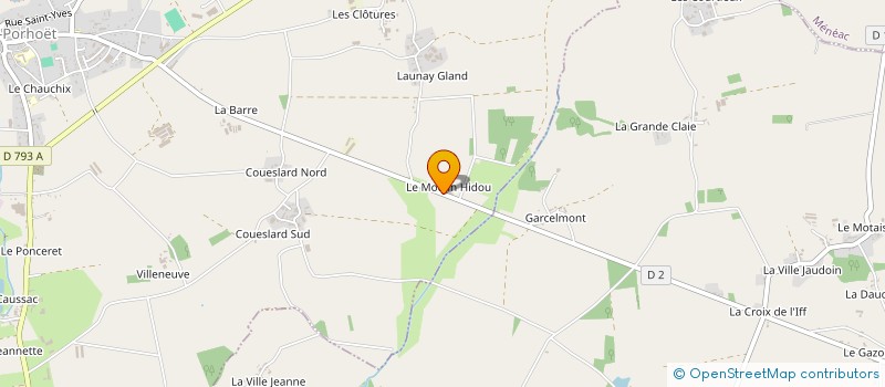 localisation de l'entreprise ELEVAGE DU HIDOUX  LA TRINITE-PORHOET