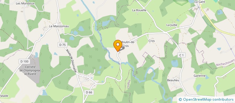 localisation de l'entreprise ELEVAGE GEMMES D'OR à CHAMPSAC
