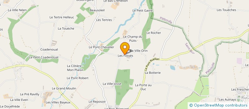 localisation de l'entreprise ELEVAGE LAITIER DES FOSSES à HENANBIHEN