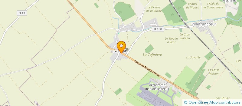 localisation de l'entreprise ELEVAGE ROBERT à CHAMPIGNY-EN-BEAUCE