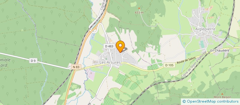 localisation de l'entreprise ELEVAGE SERVICE  LES ARSURES