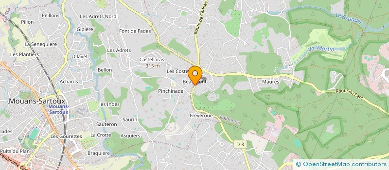 localisation de l'entreprise ELEVATE TRAINING CLUB  MOUANS-SARTOUX