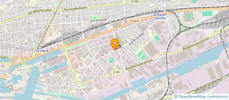 localisation de l'entreprise ELEVATEURS SERVICES à LE HAVRE