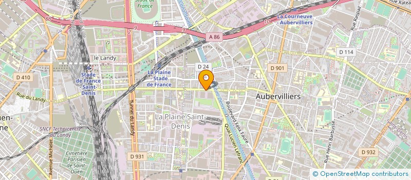 localisation de l'entreprise ELEVATION ET SERVICES à AUBERVILLIERS
