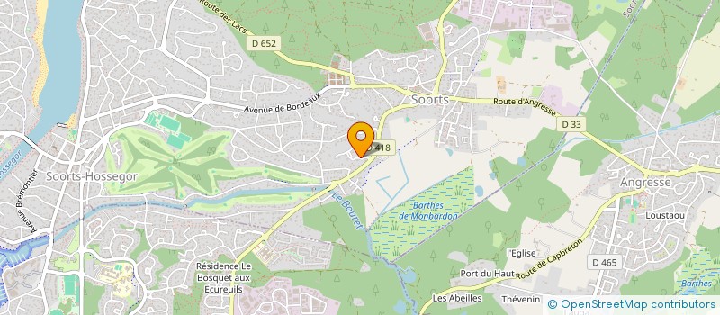 localisation de l'entreprise ELEVEN INVEST à SOORTS-HOSSEGOR