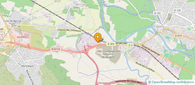 localisation de l'entreprise ELEVEURS BIO DE L'AUDE à TREBES