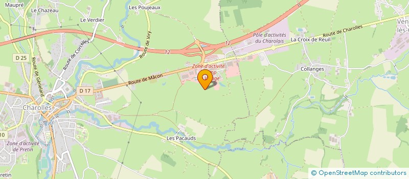 localisation de l'entreprise ELEVEURS ET ACHETEURS ASSOCIES 71 à CHAROLLES