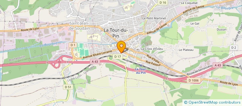 localisation de l'entreprise ELEVEURS MONTBELIARD DE L'ISERE  LA TOUR-DU-PIN