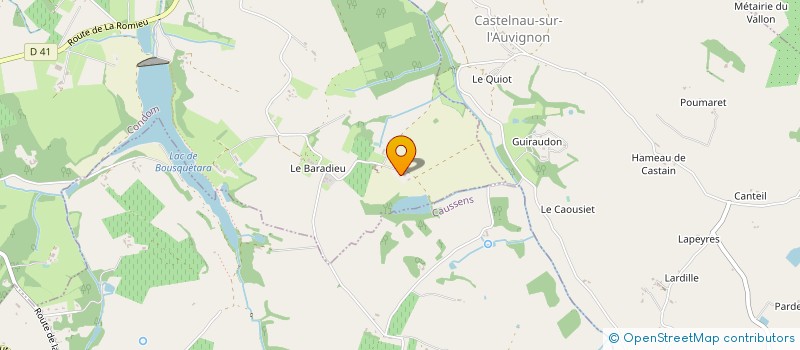 localisation de l'entreprise ELEVEURS REUNIS DE L'ARMAGNAC à CAUSSENS