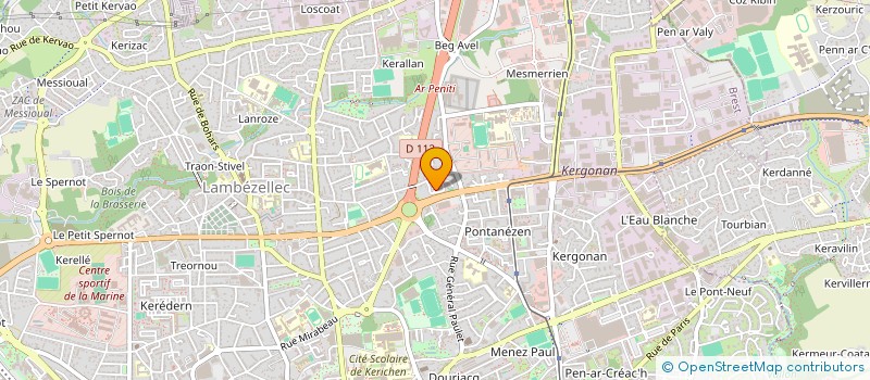 localisation de l'entreprise ELEVIA à BREST