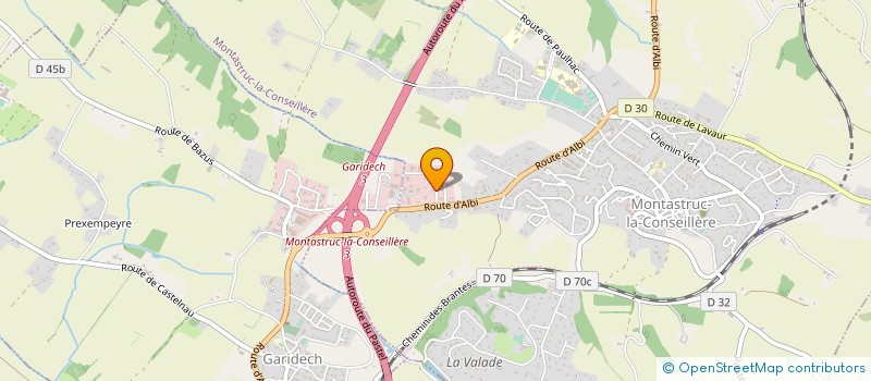 localisation de l'entreprise ELEXIS à MONTASTRUC-LA-CONSEILLERE