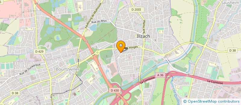 localisation de l'entreprise ELEXPRO  ILLZACH