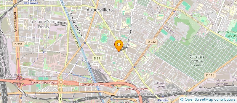 localisation de l'entreprise ELF BATIMENT à AUBERVILLIERS