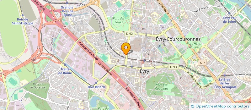 localisation de l'entreprise ELF FOOD à EVRY-COURCOURONNES