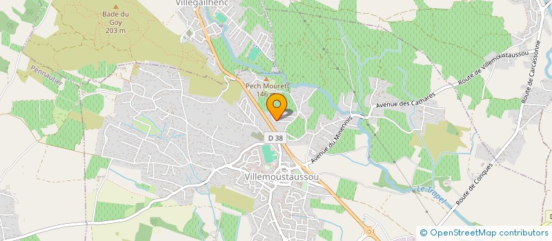 localisation de l'entreprise ELFA  VILLEMOUSTAUSSOU