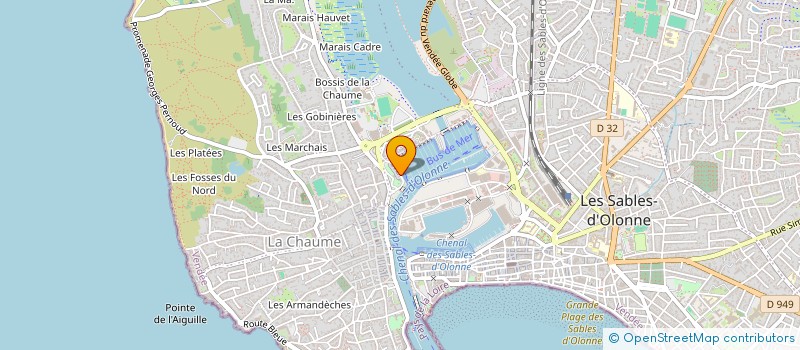localisation de l'entreprise ELFE à LES SABLES D'OLONNE