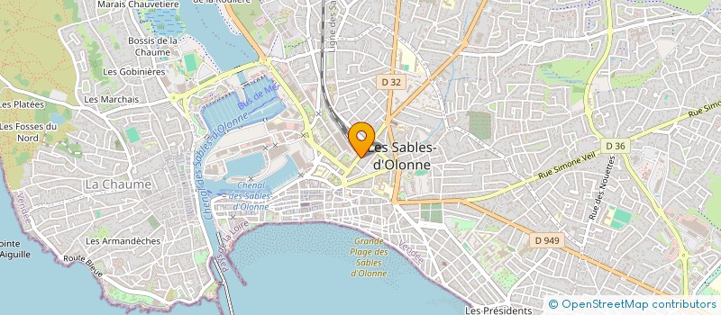 localisation de l'entreprise ELFE à LES SABLES D'OLONNE