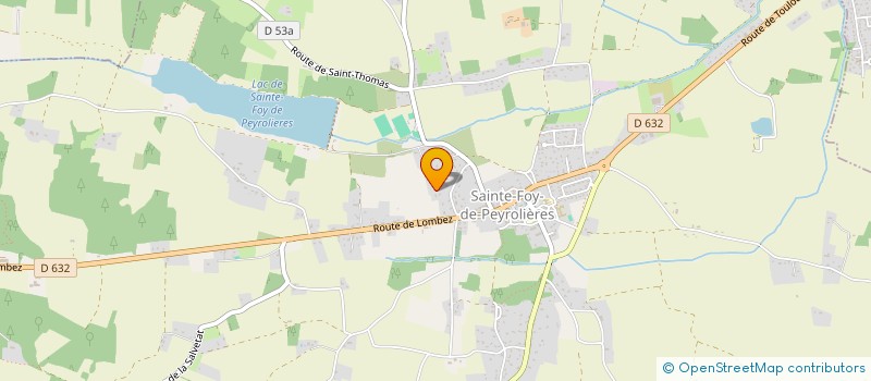 localisation de l'entreprise ELFE BATIMENT  SAINTE-FOY-DE-PEYROLIERES