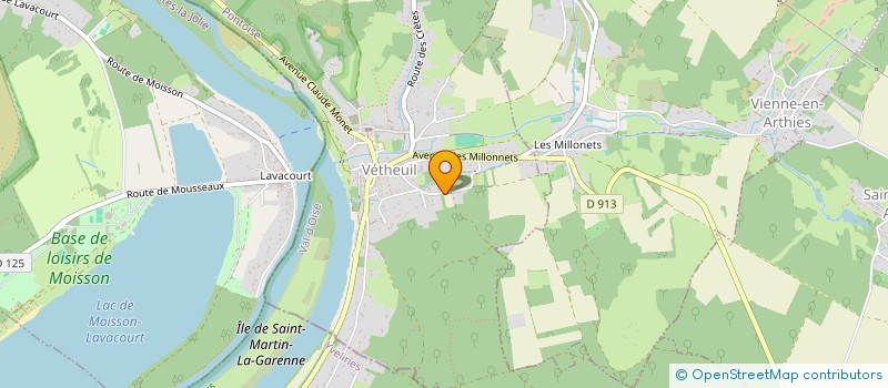 localisation de l'entreprise ELFI  VETHEUIL