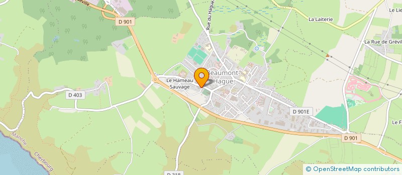 localisation de l'entreprise ELFL  LA HAGUE