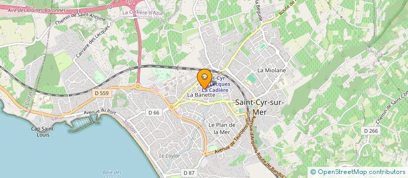 localisation de l'entreprise ELFOMA à SAINT-CYR-SUR-MER