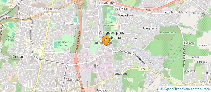 localisation de l'entreprise ELFRA  ARTIGUES-PRES-BORDEAUX