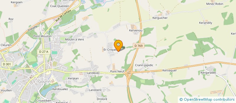 localisation de l'entreprise ELG TP à GOURIN