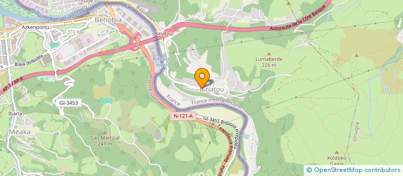 localisation de l'entreprise ELGARREKIN KIROLAN  BIRIATOU
