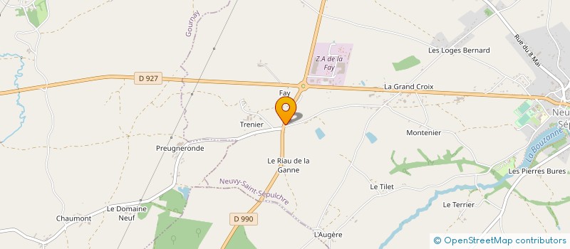 localisation de l'entreprise ELGATAN à NEUVY-SAINT-SEPULCHRE
