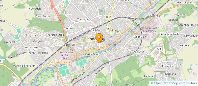 localisation de l'entreprise ELGE à LANDERNEAU