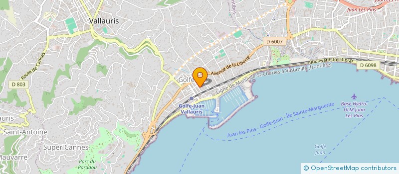 localisation de l'entreprise ELGEA à VALLAURIS