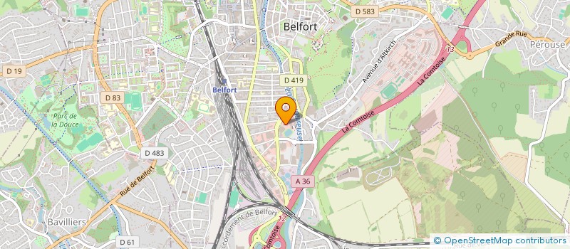 localisation de l'entreprise ELGER  BELFORT