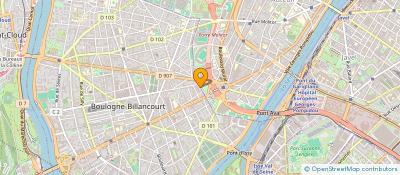localisation de l'entreprise ELHAZ à BOULOGNE-BILLANCOURT