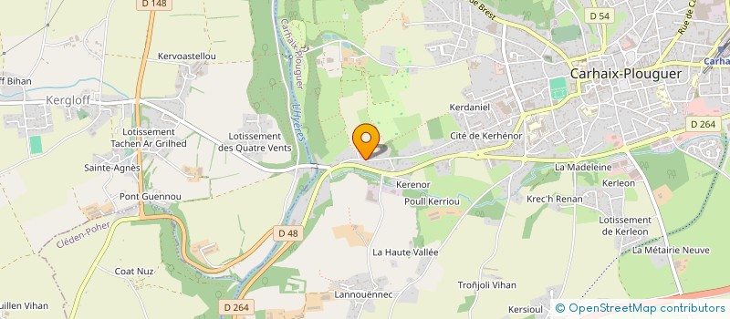 localisation de l'entreprise ELHYNE  CARHAIX-PLOUGUER