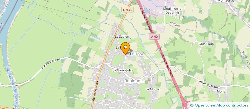 localisation de l'entreprise ELI BTP à REPLONGES