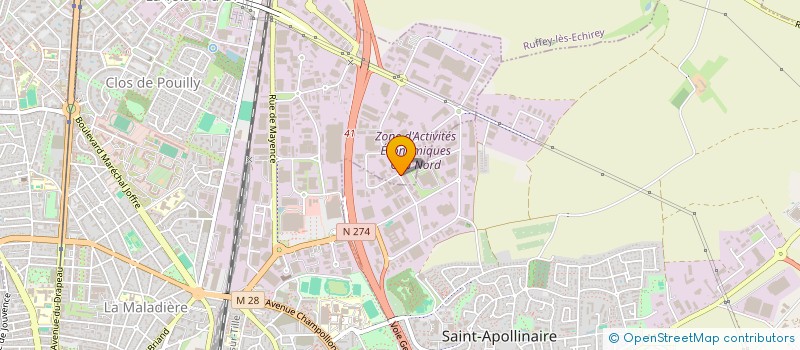 localisation de l'entreprise ELIA B.F.C.  DIJON
