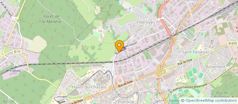 localisation de l'entreprise ELIAD SERVICES 25  BESANCON