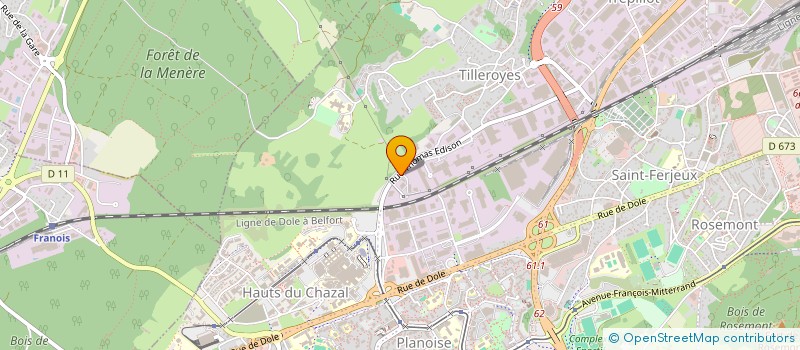 localisation de l'entreprise ELIAD TISF PRECARITE  BESANCON