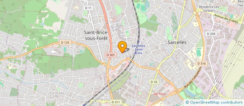 localisation de l'entreprise ELIAHOU à SAINT-BRICE-SOUS-FORET